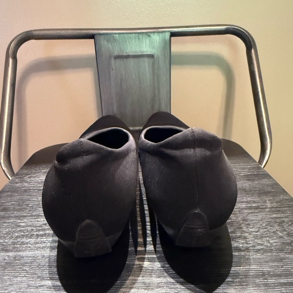 Salvatore Ferragamo Jet Black NELLA Nylon Wedge Loafer Size 10 - Picture 9 of 14